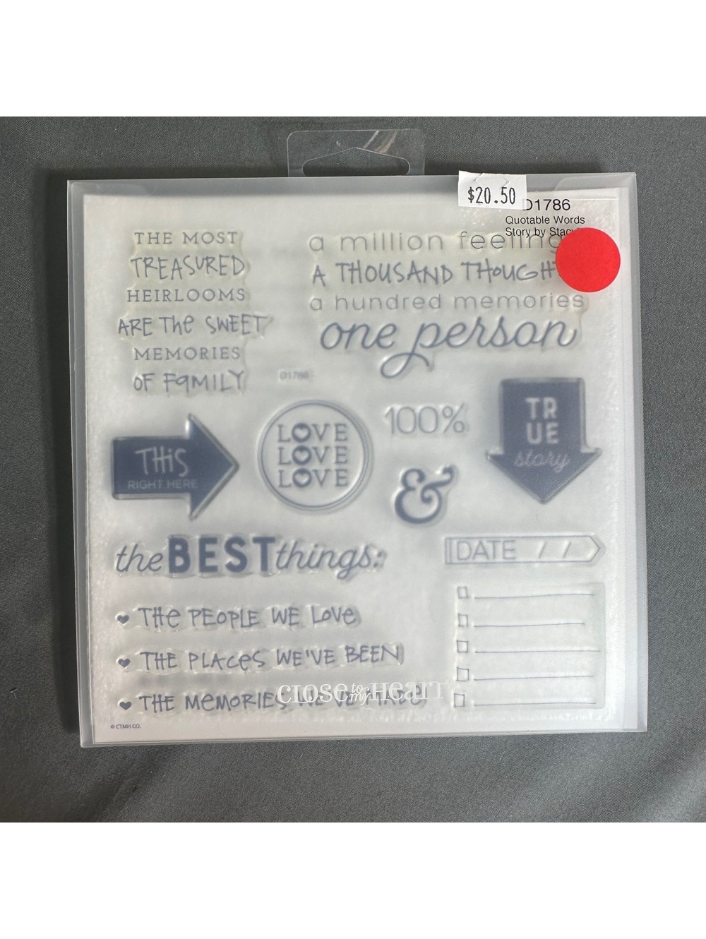 Close To My Heart D1786 Quotable Words Acrylic Stamp Set